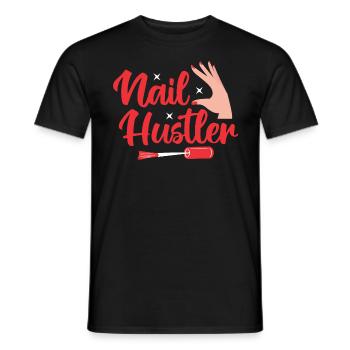 Nail Polish Nail Design Manicure Nail Studio Nails - Men's T-Shirt - black - Front - AI Model Male 178 light (178cm)