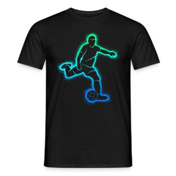Joueur De Football Joueur De Football Garçons - T-shirt homme - noir - Devant - AI Model Male 178 light (178cm)