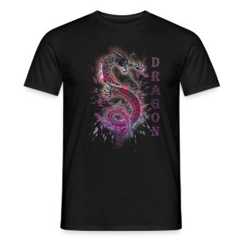 DRAGON DRACHE - T-shirt homme - noir - Devant - AI Model Male 178 light (178cm)