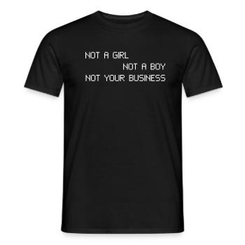 Nonbinary LGBT Transgender T Shirt - Männer T-Shirt - Schwarz - Vorne - AI Model Male 178 light (178cm)