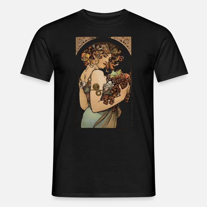 Alfons Mucha - Le Fruit - Männer T-Shirt - Schwarz