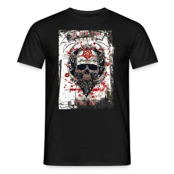 Death Metal Heavy Rock Music - Men's T-Shirt - black - Front - AI Model Male 178 light (178cm)