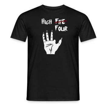 High Five Four - Zombie Hand Halloween Geschenk - Männer T-Shirt - Schwarz - Vorne - AI Model Male 178 light (178cm)