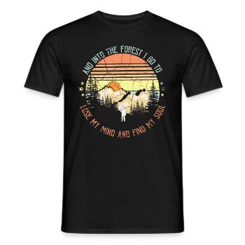 And into the forest I go to - Men's T-Shirt - black - Front - AI Model Male 178 light (178cm)