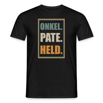 Onkel Pate Held - Männer T-Shirt - Schwarz - Vorne - AI Model Male 178 light (178cm)