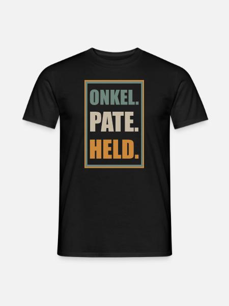 Onkel Pate Held - Männer T-Shirt - Schwarz