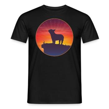Chemise cadeau rétro Bouledogue Français - T-shirt homme - noir - Devant - AI Model Male 178 light (178cm)