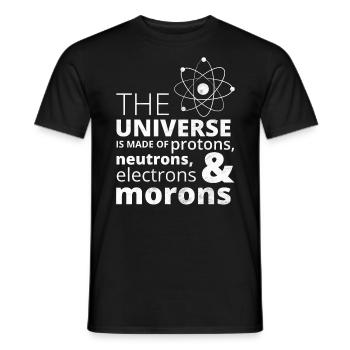 Nerd Science Geek - Men's T-Shirt - black - Front - AI Model Male 178 light (178cm)
