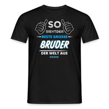 Bester großer Bruder der Welt Geschenk Sohn - Männer T-Shirt - Schwarz - Vorne - AI Model Male 178 light (178cm)