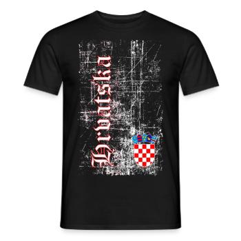 Hrvatska - Männer T-Shirt - Schwarz - Vorne - AI Model Male 178 light (178cm)