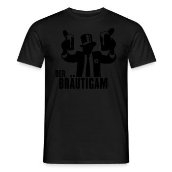 Der Bräutigam (JGA / Bier / Bierkrüge) - Männer T-Shirt - Schwarz - Vorne - AI Model Male 178 light (178cm)