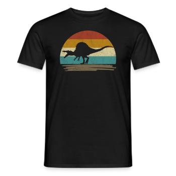 Spinosaurus retro - Men's T-Shirt - black - Front - AI Model Male 178 light (178cm)