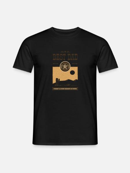 Best Dad Father's Day Gift Western - Men's T-Shirt - black