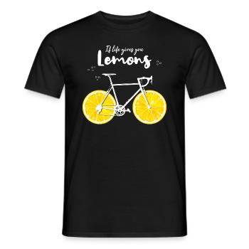 If life gives you lemons roadbike design - Men's T-Shirt - black - Front - AI Model Male 178 light (178cm)