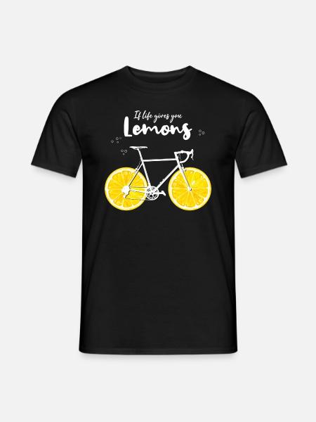 If life gives you lemons roadbike design - T-shirt herr - svart