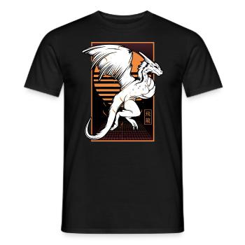 Dragon Japonais Art Japan Anime Lover Fans - T-shirt homme - noir - Devant - AI Model Male 178 light (178cm)