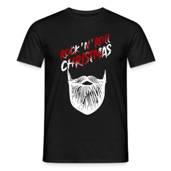 Rock Christmas - Männer T-Shirt - Schwarz - Vorne - AI Model Male 178 light (178cm)