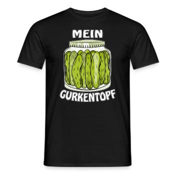 MEIN GURKENGLAS - Männer T-Shirt - Schwarz - Vorne - AI Model Male 178 light (178cm)