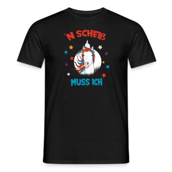 N Scheiß muss ich - Männer T-Shirt - Schwarz - Vorne - AI Model Male 178 light (178cm)