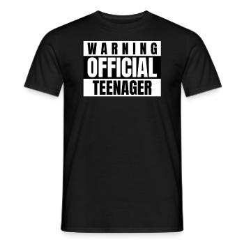 13th birthday teenager 13 years teeny saying - Men's T-Shirt - black - Front - AI Model Male 178 light (178cm)