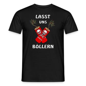LASST UNS BÖLLERN - Männer T-Shirt - Schwarz - Vorne - AI Model Male 178 light (178cm)