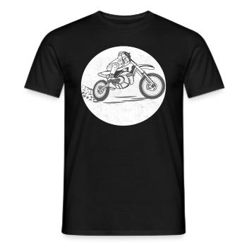 MOTOCROOS SW - Männer T-Shirt - Schwarz - Vorne - AI Model Male 178 light (178cm)