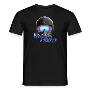 Deep snow - Men's T-Shirt - black - Front - AI Model Male 178 light (178cm)