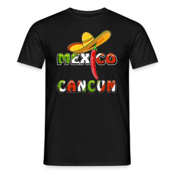 MEXIQUE CANCUN - T-shirt homme - noir - Devant - AI Model Male 178 light (178cm)