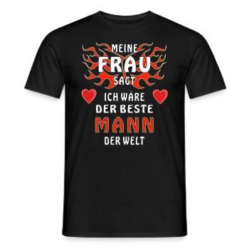 ICH WÄRE DER BESTE MANN DER WELT - Männer T-Shirt - Schwarz - Vorne - AI Model Male 178 light (178cm)