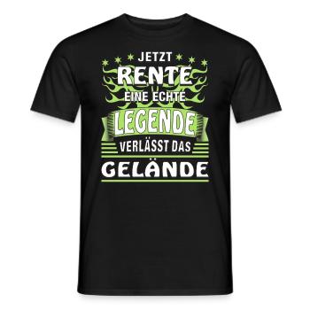 JETZT RENTE EINE LEGENDE VERLÄSST DAS GELÄNDE - Männer T-Shirt - Schwarz - Vorne - AI Model Male 178 light (178cm)