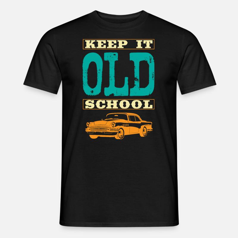Keep It Old School Accelerate Muscle Car mit Hinte - Männer T-Shirt - Schwarz