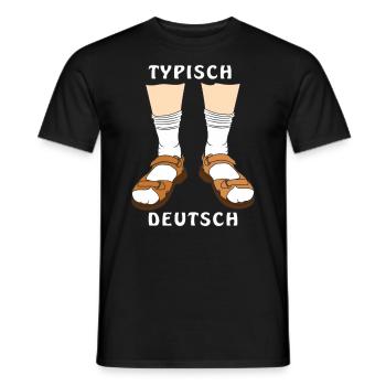 TYPISCH DEUTSCH - Männer T-Shirt - Schwarz - Vorne - AI Model Male 178 light (178cm)