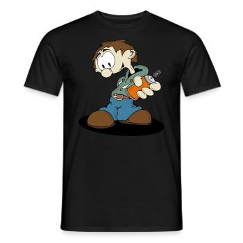 Cool graffiti sprayer - Men's T-Shirt - black - Front - AI Model Male 178 light (178cm)