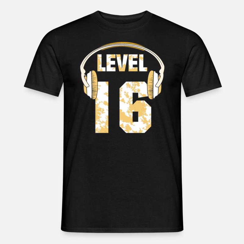 KOPFHÖRER LEVEL 16 - Männer T-Shirt - Schwarz