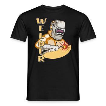 WELDER - Männer T-Shirt - Schwarz - Vorne - AI Model Male 178 light (178cm)