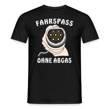 LADESTECKER FAHRSPASS OHNE ABGAS - Männer T-Shirt - Schwarz - Vorne - AI Model Male 178 light (178cm)