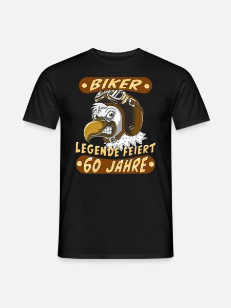 VOGEL HELM BIKER LEGENDE FEIERT 60 JAHRE - Männer T-Shirt - Schwarz