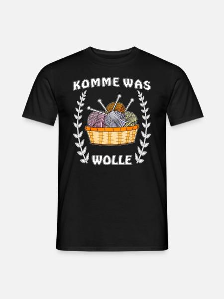 KOMME WAS WOLLE - Männer T-Shirt - Schwarz