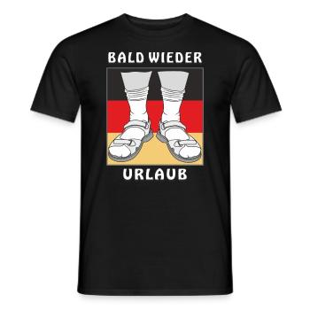 BALD WIEDER URLAUB - Männer T-Shirt - Schwarz - Vorne - AI Model Male 178 light (178cm)