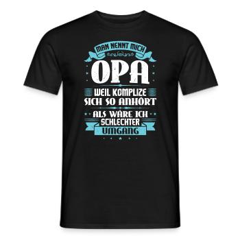Opa komplize lustiges Großvater - Männer T-Shirt - Schwarz - Vorne - AI Model Male 178 light (178cm)