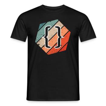 Vintage Web Developer CSS JavaScript und HTML 5 - Männer T-Shirt - Schwarz - Vorne - AI Model Male 178 light (178cm)