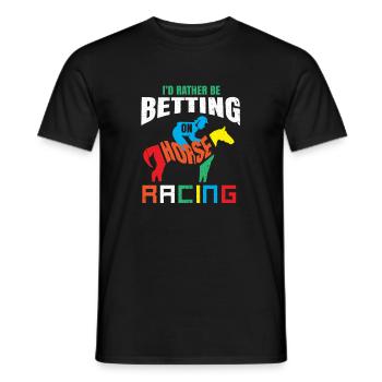 Courses hippiques Hippodromes - T-shirt homme - noir - Devant - AI Model Male 178 light (178cm)