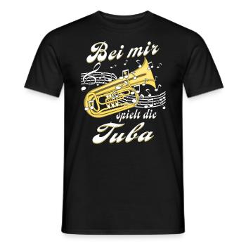 BEI MIR SPIELT DIE TUBA - Männer T-Shirt - Schwarz - Vorne - AI Model Male 178 light (178cm)
