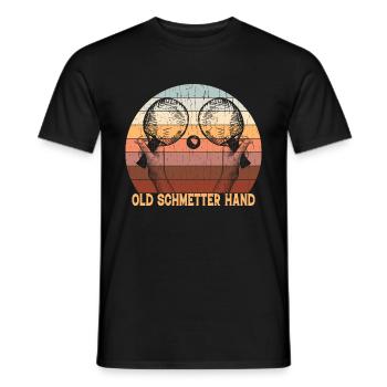 Old Schmetter Hand - Männer T-Shirt - Schwarz - Vorne - AI Model Male 178 light (178cm)