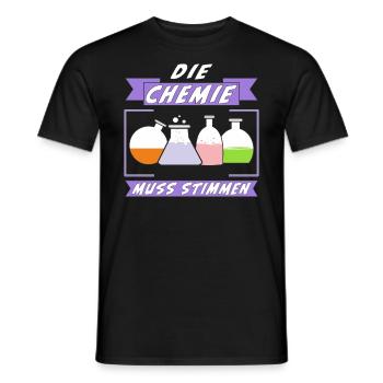 DIE CHEMIE MUSS STIMMEN - Männer T-Shirt - Schwarz - Vorne - AI Model Male 178 light (178cm)