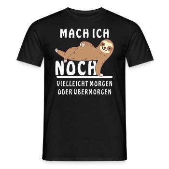 FAULTIER MACH ICH NOCH - Männer T-Shirt - Schwarz - Vorne - AI Model Male 178 light (178cm)