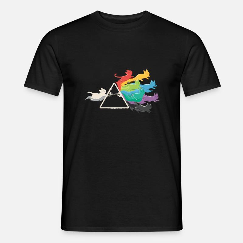 PRISMA RAINBOW CATS - Männer T-Shirt - Schwarz