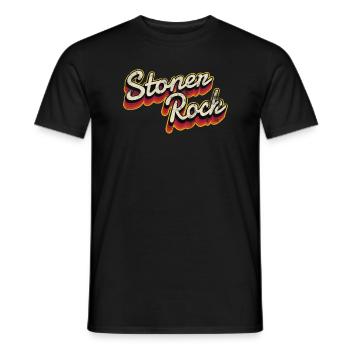 STONER ROCK RETRO VINTAGE - Männer T-Shirt - Schwarz - Vorne - AI Model Male 178 light (178cm)