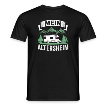 Mein altersheim camper lustig ruhestand - Männer T-Shirt - Schwarz - Vorne - AI Model Male 178 light (178cm)