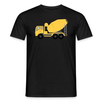 Ciment bétonniers bétonniers béton ciment béton - T-shirt homme - noir - Devant - AI Model Male 178 light (178cm)